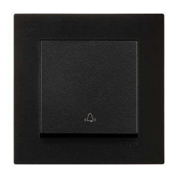 Slika EXEN Karell prekidač za zvono sa signalnom sijalicom 200-141402-207 metalik crni